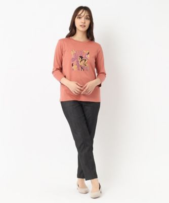 モダンフラワープリントＴシャツ（２００２２４５８５２）