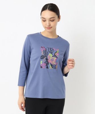 モダンフラワープリントＴシャツ（２００２２４５８５２）