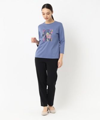 モダンフラワープリントＴシャツ（２００２２４５８５２）