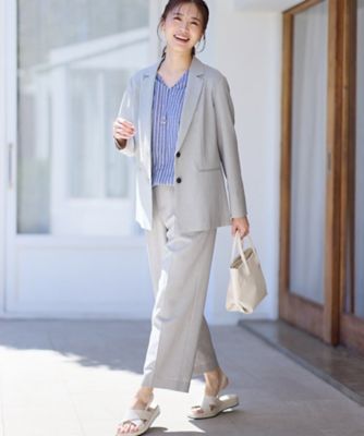 【ＳＡＬＥ／着痩せ効果有！／マシンウォッシュ可／ＵＶカット／接触冷感／セットアップ可能】ドライタッチジャケット（２００２２４６０９０）