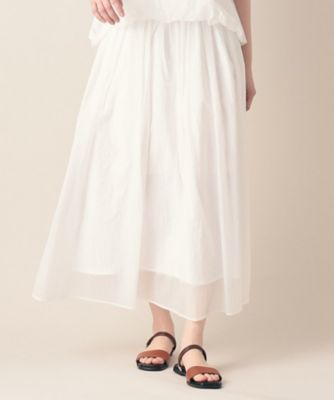 ＜Dessin (Women)＞【洗える】シアーオーガンスカート（２００２２４９１３８）