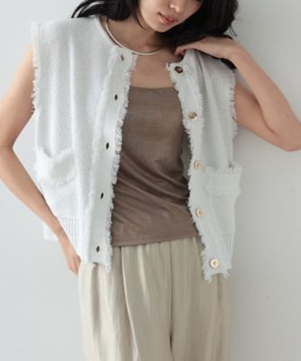 ＜GALLEST (Women)＞ツイードニットベスト（２００２２４９９１６）
