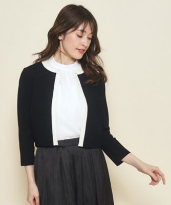 【洗える／ワンピース羽織におすすめ！】着心地の良さときちんと感が叶うショート丈カーディガン（２００２２５０５６７）