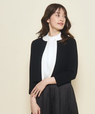 【洗える／ワンピース羽織におすすめ！】着心地の良さときちんと感が叶うショート丈カーディガン（２００２２５０５６７）