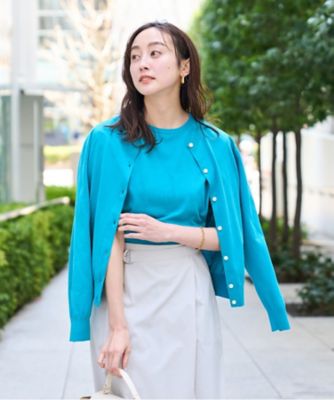 11色展開／アンサンブル可能】コットンカーディガンニット