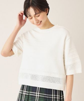 ＜Dessin (Women)＞【洗える】ランダム編地ニット（ＸＳ～Ｌ）（２００２２５２５９７）