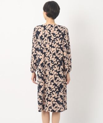 CORDIER コルディア ポタニカルプリント ストレッチ ワンピース 42