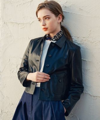 3.1 Phillip Lim ラムレザー ジップアップ モッズコート