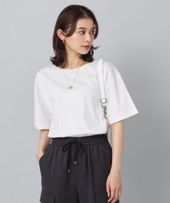 ＜UNTITLED L (Women/大きいサイズ)＞【接触冷感／抗菌防臭／洗える】アイスクリアコットン　５分袖Ｔシャツ（２００２２５３９１２）