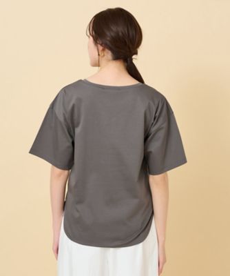 【接触冷感／抗菌防臭／洗える】アイスクリアコットン　５分袖Ｔシャツ（２００２２５３９１２）