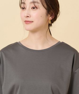 【接触冷感／抗菌防臭／洗える】アイスクリアコットン　５分袖Ｔシャツ（２００２２５３９１２）