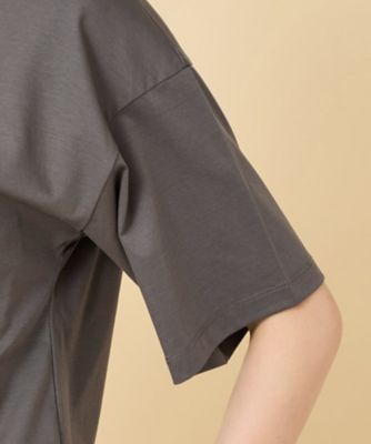 【接触冷感／抗菌防臭／洗える】アイスクリアコットン　５分袖Ｔシャツ（２００２２５３９１２）