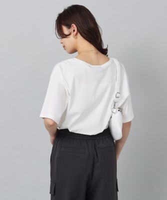 【接触冷感／抗菌防臭／洗える】アイスクリアコットン　５分袖Ｔシャツ（２００２２５３９１２）