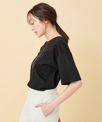 【接触冷感／抗菌防臭／洗える】アイスクリアコットン　５分袖Ｔシャツ（２００２２５３９１２）