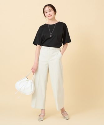 【接触冷感／抗菌防臭／洗える】アイスクリアコットン　５分袖Ｔシャツ（２００２２５３９１２）