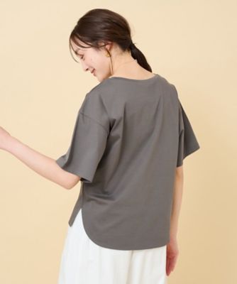 【接触冷感／抗菌防臭／洗える】アイスクリアコットン　５分袖Ｔシャツ（２００２２５３９１２）