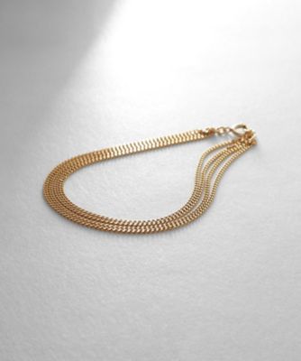 ＜COCOHNIK ONKITSCH (Women)＞シルバー　カーブチェーン　レイヤード　ブレスレット　ＧＰ（２００２２５４４９３）