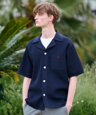 ＜三越伊勢丹/公式＞ DRESSTERIOR (Men) /ドレステリア キューバニットシャツ アオ094 トップス【三越伊勢丹/公式】