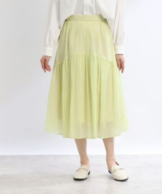 ＜Reflect (Women)＞【ＳＡＬＥ／Ｅ‐ＱＵＡＬＩＴＹ／セットアップ可／洗える】シアーギャザースカート（２００２２５７４０６）