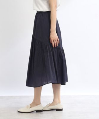 【ＳＡＬＥ／Ｅ‐ＱＵＡＬＩＴＹ／セットアップ可／洗える】シアーギャザースカート（２００２２５７４０６）