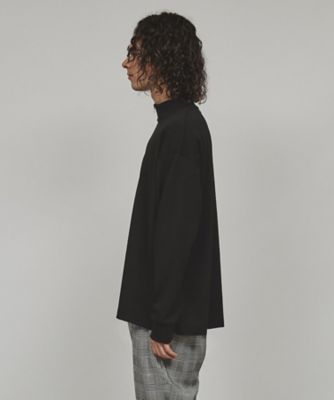 ウールナイロンミラノリブハーフジップカットソー