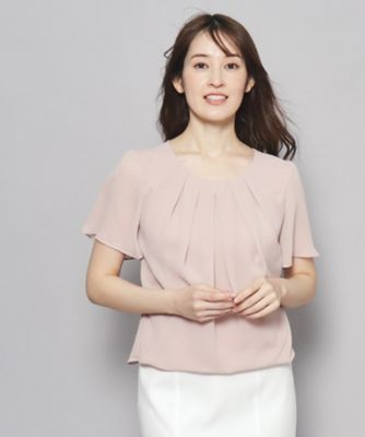 COUP DE CHANCE (Women)/クードシャンス【洗える/日本製】フロントタック半袖デザインブラウス(2002258097) ピンク071 トップス【三越伊勢丹/公式】