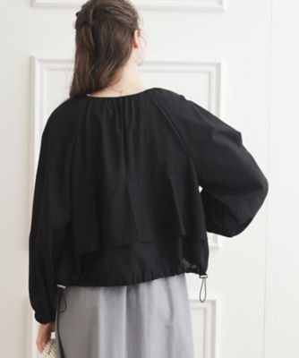 Couture broochうす軽アウターバックフリルシアーブルゾン 36