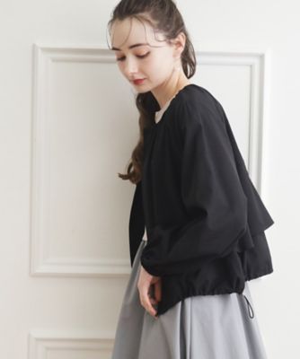 ロングシーズン対応！うす軽アウター】バックフリルシアー