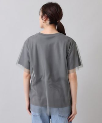 カジュアル／シアー】チュールロゴTシャツ