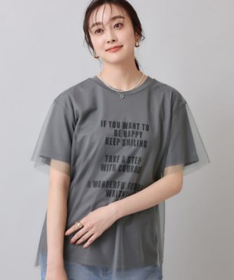 サイドチュールロゴTシャツ新品アルページュストーリー完売‼️ サイドチュールロゴT-shirt | Tシャツ・カットソー | CADUNE