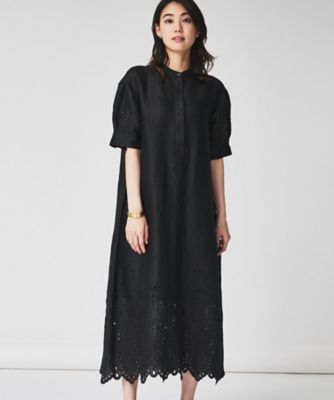 ＜UNTITLED (Women)＞【麻１００／洗える／刺繍】アイレットリネン　ワンピース（２００２２５８２８５）