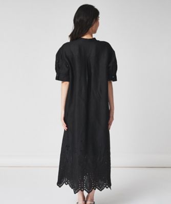 【麻１００／洗える／刺繍】アイレットリネン　ワンピース（２００２２５８２８５）