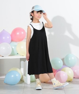＜SHOO･LA･RUE (Baby&Kids)＞【１１０－１４０ｃｍ／２点セット】カット楊柳キャミワンピース＋ノースリーブＴ（２００２２５９３０６）