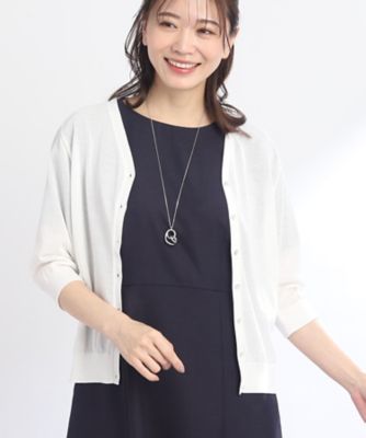 ＜Reflect (Women)＞【ＳＡＬＥ／ＷＥＢ限定カラーあり／洗える】六分袖ヘルシーカーディガン（２００２２５９３１３）