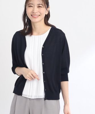 【ＳＡＬＥ／ＷＥＢ限定カラーあり／洗える】六分袖ヘルシーカーディガン（２００２２５９３１３）