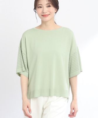 ◆【ＳＡＬＥ／ＷＥＢ限定カラーあり／洗える】ドライタッチシアーボーダーニット（２００２２５９３１４）