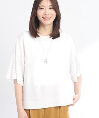 ◆【ＳＡＬＥ／ＷＥＢ限定カラーあり／洗える】ドライタッチシアーボーダーニット（２００２２５９３１４）
