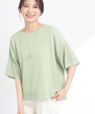 ◆【ＳＡＬＥ／ＷＥＢ限定カラーあり／洗える】ドライタッチシアーボーダーニット（２００２２５９３１４）