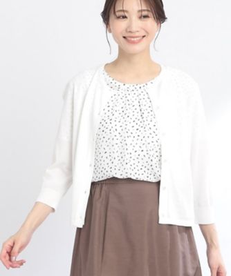＜Reflect (Women)＞【ＳＡＬＥ／ＷＥＢ限定カラーあり／洗える／アンサンブル】プリント柄ブラウス＋カーディガン（２００２２５９３１５）