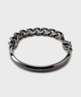 【TAKEO KIKUCHI】IDプレートブレスレット 26] Silver925 / タケオキクチ ID プレート マンテル 喜平