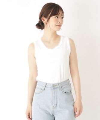 LAURA ASHLEY/ローラ アシュレイ 【綿混素材】チュールタンクトップ(2002260294)