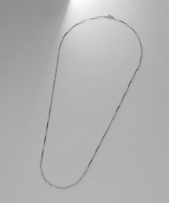 プラチナ リボンケーブルチェーン ネックレス大（60cm