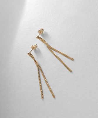 ＜COCOSHNIK (Women)＞Ｋ１０ベネチアンフラットツイスト　スタッドピアス（２００２２６０７４０）