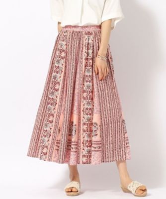 洗える／インド綿100％】ふんわり軽やか 花柄プリントギャザー  