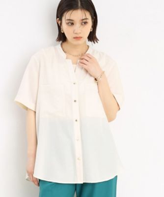 ＜THE SHOP TK (Women)＞【魅せる体型カバー服】Ｗポケット６分袖シャツ／洗える（２００２２６１１６４）