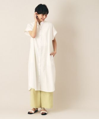 【洗える】インド刺繍シャツワンピース（２００２２６１４８９）
