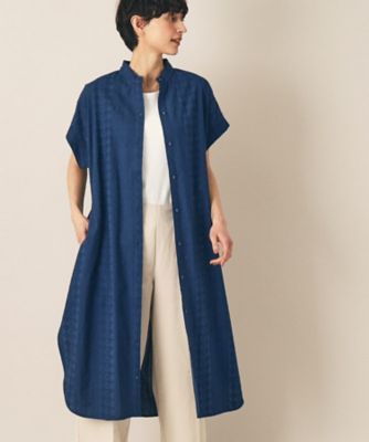 【洗える】インド刺繍シャツワンピース（２００２２６１４８９）