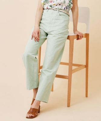 洗える】ストレッチテーパードデニムパンツ