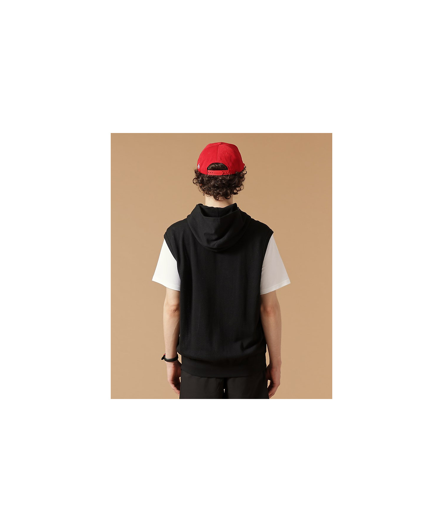 Made in JAPAN】コットンメッシュノースリーブZIP Made in JAPAN】コットンメッシュノースリーブZIP