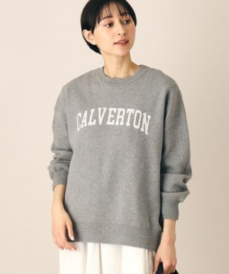 洗える】スウェットライクロゴニット（XS～L